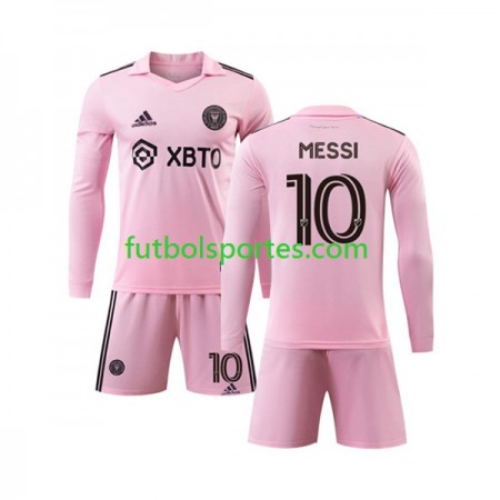 Camiseta Inter Miami Lionel Messi 10 Niño Primera Equipación 2023/2024 Manga Larga